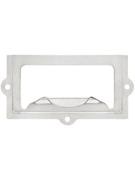2 5/8" Stamped Brass Label Holder With Choice of Finish